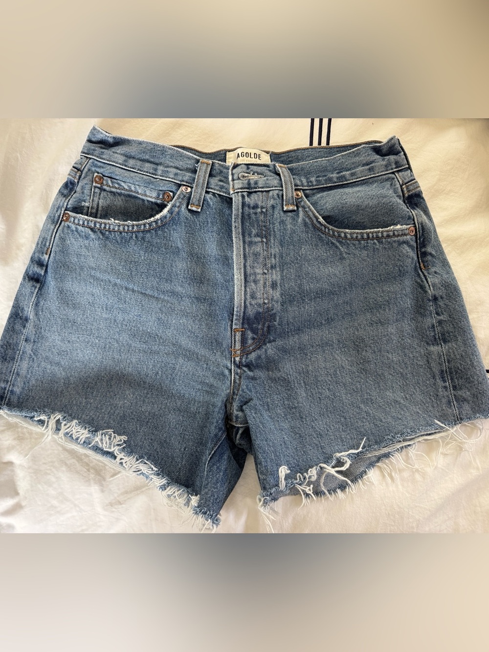 AGOLDE Parker long denim shorts size 26 perfect condition